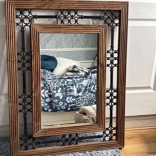 Sheesham wooden large mirror - wooden,