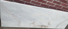 White marble fireplace hearth - white,