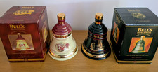Pair of Bells Whisky Decanters - Christmas  1995 & 1996 ( empty) Wade Porcelain