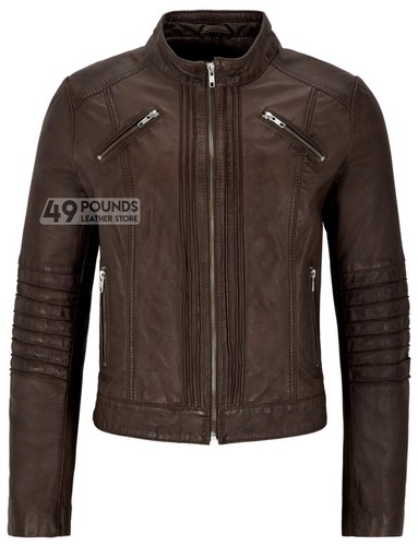 Ladies leather jacket tan - ladies,