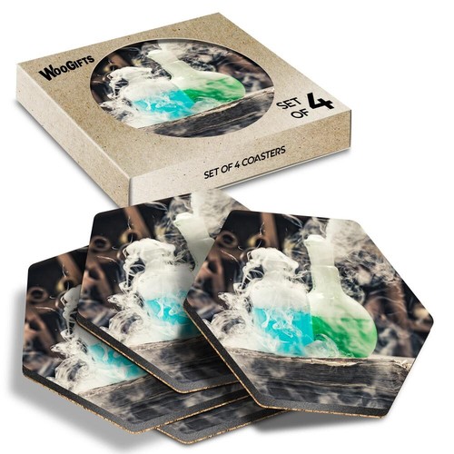 Hexagon mdf coaster vintage - hexagon,
