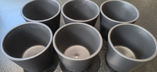 Mini Anthracite Black Ceramic Plant Pots X6 Set 7cm ideal for cactus succulents