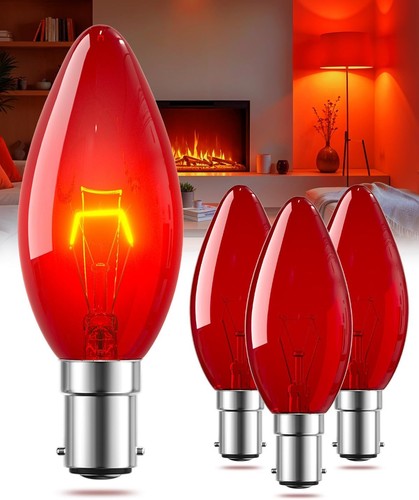 Red light bulbs pack b15 - 4,