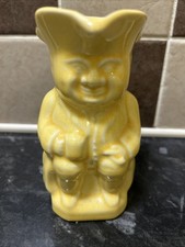 Vintage Yellow Toby Gurgle Jug