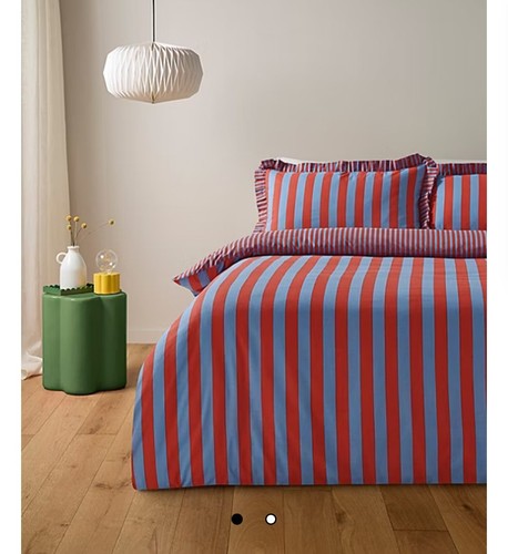 Blue red box pleat - blue, &