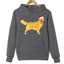 Golden Retriever Christmas Hoodie Dog With Lights Merry Xmas Dog Jumper H-5084
