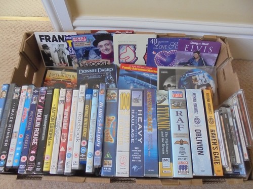 Dvd vhs book - cd,