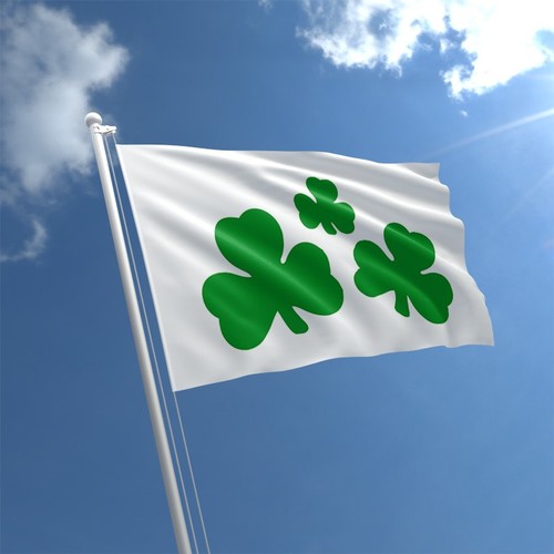 Shamrock flag 5ftx3ft with - flag,