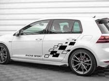 Car Side Door  Stickers Square Vinyl Graphics Body Sports Trim Decals DIY Audi