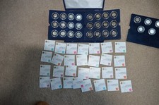 2012 London Olympics Silver 50p Sport Collection Full Set COA + on blue case