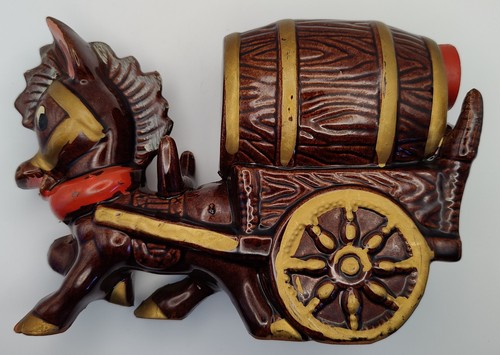 Vintage donkey pulling cart - donkey,