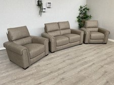 Furniture Village - NIXON Fabric 2 Seater Sofa + 2 x Armchairs, Power Recliner