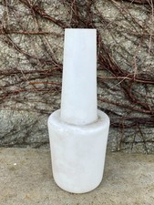 Antique white glass oil lamp