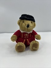 Harrods Knightsbridge Beefeater Teddy Bear Plush London Royal Guard Sitting 6"