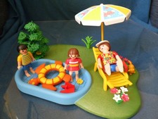 playmobil city garden swimming pool custom set