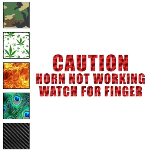 Horn not working finger - not,