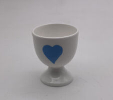 Brixton Pottery - Baby -  Egg Cup - Blue Bunny Rabbit - White Bone China