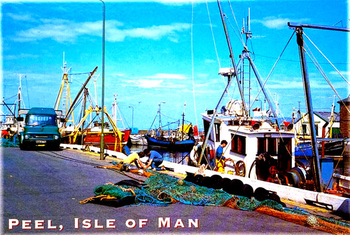 Postcard isle man - postcard, peel