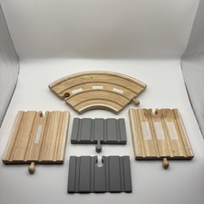 Wooden train track road bundle - track,