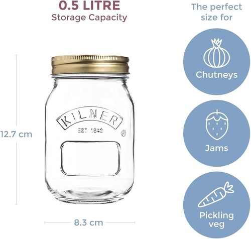 Kilner preserve jar 5l - kilner, 0.5l
