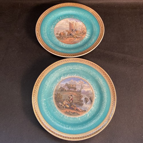 Pair victorian turquoise - pair,