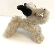 Vintage Woolly Steiff Or Similar Pom Pom Terrier Dog Soft Toy W/ Newspaper
