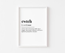 Cwtch Print | Welsh Print | Wales Wall Art | Home Poster | Definition Print