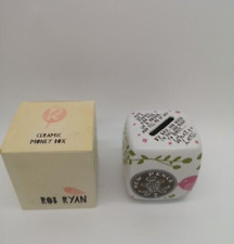 Will and Wolf "Rob Ryan" 2012 Ceramic Larks Money Box 7cm cube