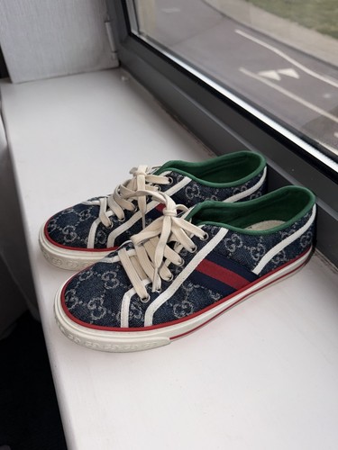 Gucci navy denim web - denim,