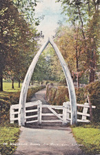 FIX Pre 1919 Postcard, Whalebone Arch, Cinder Ash Walk, Long Sutton, Spalding