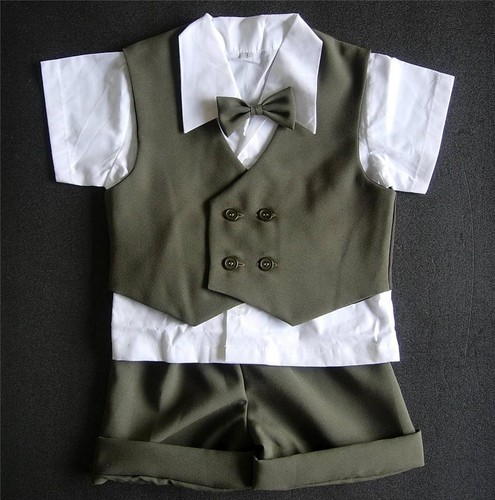 Baby boy khaki green suit - boy,