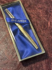 Sheaffer Quasi Imperial  70s  GP Fountain Pen 14ct Gold Fine Nib Button Fill Box