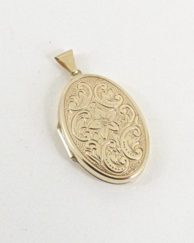9ct yello gold locket oval - yello,