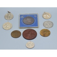 9 various sporting medals a