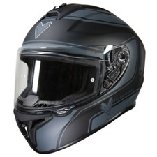 Frank Thomas FT815 Motorcycle Helmet Matt Black Grey