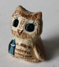 Owl Figurine Miniature Tiny Owl Philip Laureston Hand Painted 054 Made England -