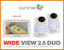 Summer WIDE VIEW DUO 2.0 Baby Monitor TWO CAMERAS Digital 5" Video Screen TWIN !