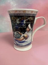 Dunoon bone china AQUARIUS Zodiac star sign Astrology mug by Ruth Beck VGC