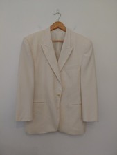 Vintage Cream Tuxedo Blazer 42
