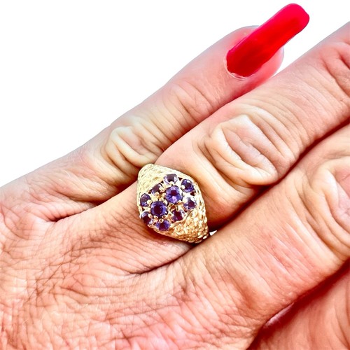 Amethyst 9ct gold ring - ring,