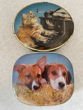 Edward Sharp Vintage Toffee Advertising tins.Maidstone Kent. Dogs and Cats