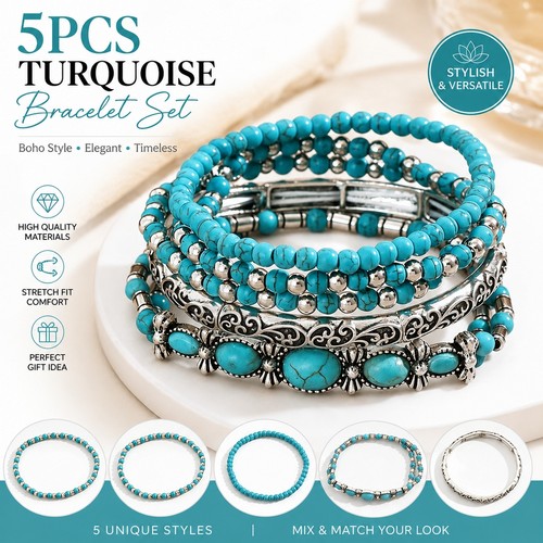 Ladies boho green turquoise - green,