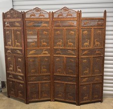Mid-Century Carved Folding