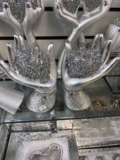 Pair of Hearts in Hands Silver