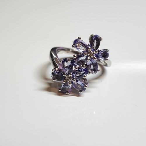 Tanzanite diamond sterling - tanzanite, &