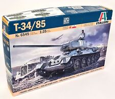 Italeri 1/35 - T-34/85 Medium Tank WW2 Military Build Yourself Kit 6545