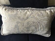 Laura Ashley Cushion Jacquard, Feather Fill 15.5"x12"  Emperor Grey NEW