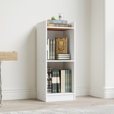 2 Cube Bookcase Shelf Display Slim Storage Shelving Unit For Narrow Space Office