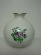 Augarten Wien Austria Porcelain Vase Decorated With Flowers