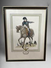 Old Colour Engraving of NAPOLEON BONAPARTE AT FRIEDLAND 1807 by Derveaux